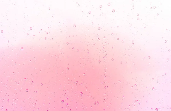 Vízcseppek Ablaküvegen Eső Után — Stock Fotó