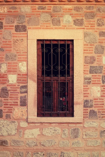 Altes Historisches Fenster Und Mauer — Stockfoto