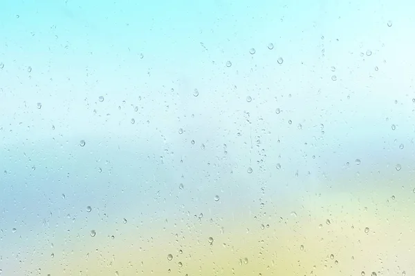Vattendroppar Ett Fönsterglas Efter Regnet — Stockfoto