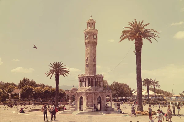 Izmir Turkey Clock Tower Konak Square — Stock Photo, Image