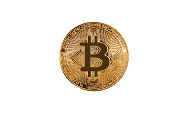 Beyaz arka plan üzerinde Bitcoin