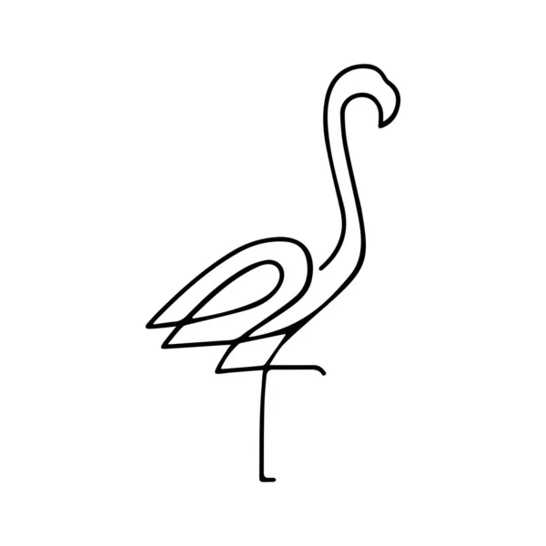 Návrh Vektoru Loga Flamingo — Stockový vektor