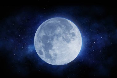 The Moon and deep space clipart