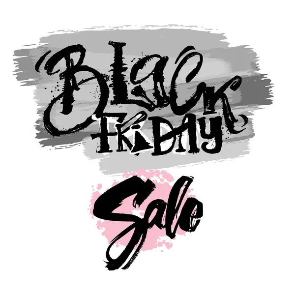 Black Friday Sale Konzept Hand Schriftzug Motivationsposter. — Stockvektor