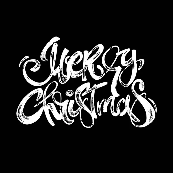 Merry Christmas modern lettering greeting card. — Stock Vector