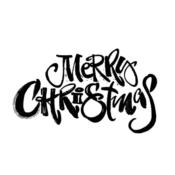 Feliz Natal moderno lettering cartão . — Vetor de Stock