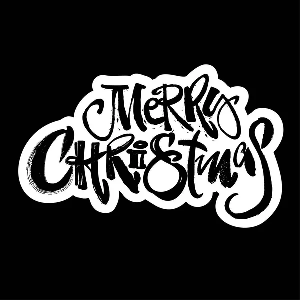 Feliz Natal moderno lettering cartão . — Vetor de Stock