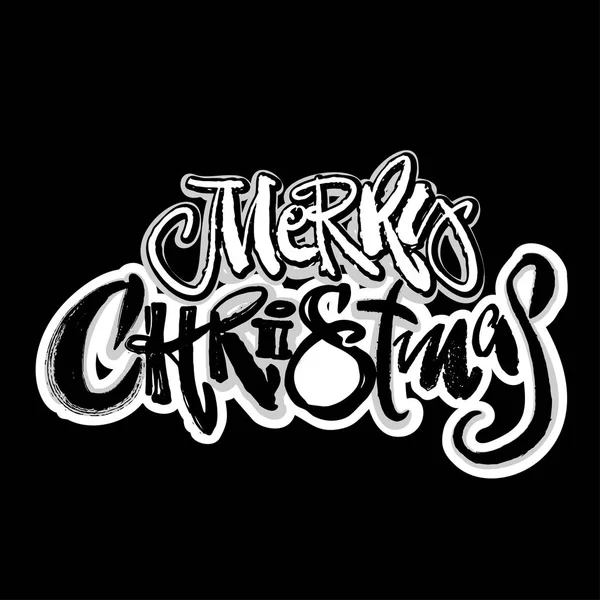 Merry Christmas modern lettering greeting card. — Stock Vector
