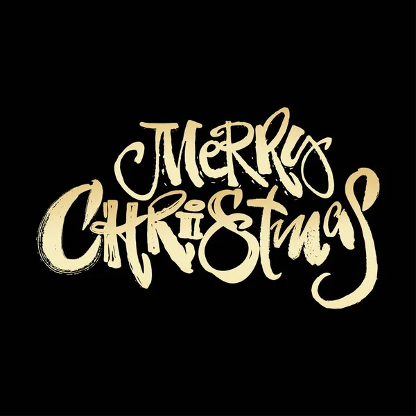 Feliz Natal moderno lettering cartão . — Vetor de Stock