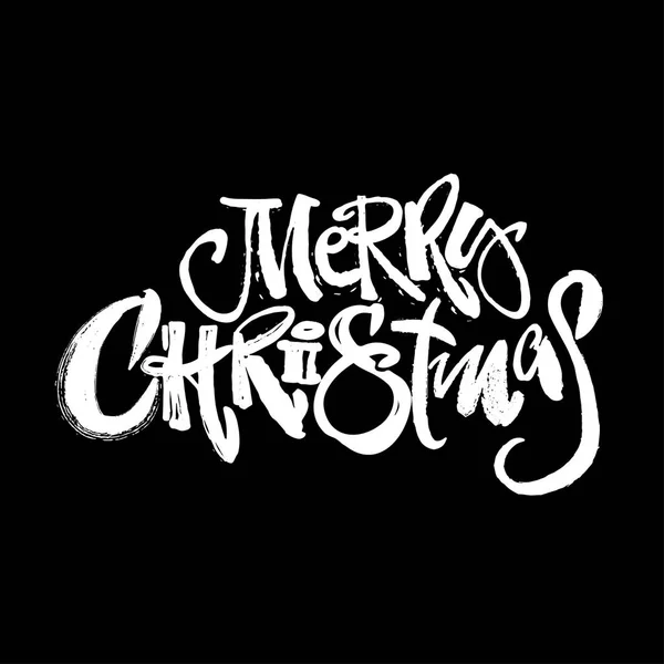 Feliz Natal moderno lettering cartão . — Vetor de Stock