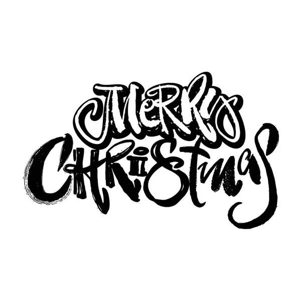 Feliz Natal moderno lettering cartão . — Vetor de Stock