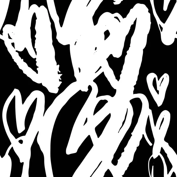 Naadloze brushpen doodle patroon grunge textuur. Trendy modern — Stockvector