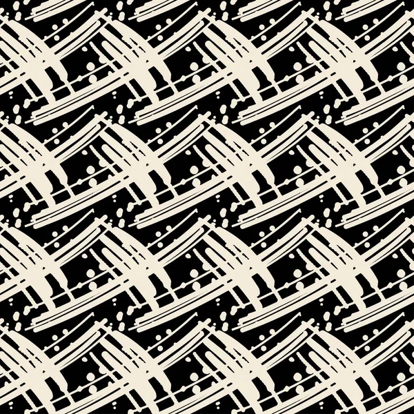 Sömlös bläck doodle mönster — Stock vektor