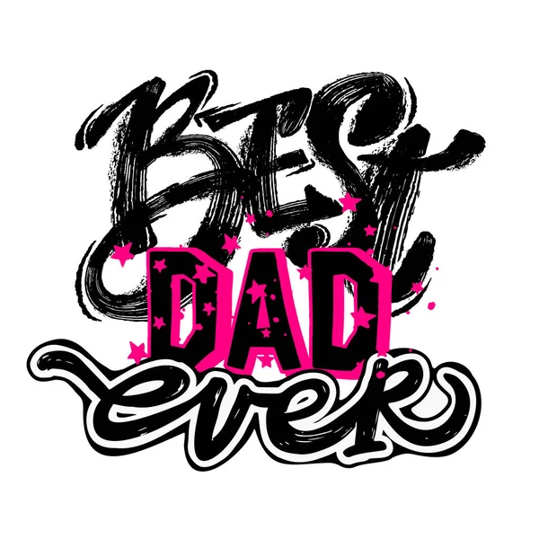 Babalar günü kavramı el yazı motivasyon posteri.