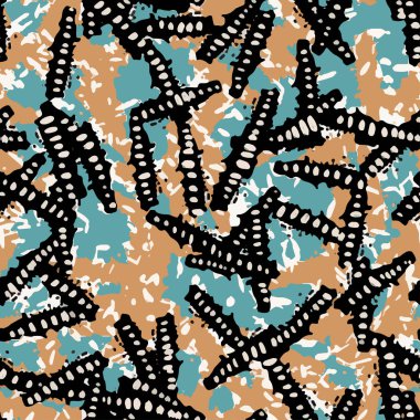 Sorunsuz kamuflaj desen doku doodle.