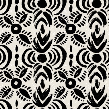 Sorunsuz brushpen doodle desen doku. Trendy modern bir