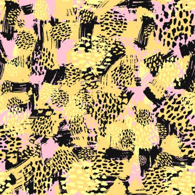 Sorunsuz brushpen Tekstil desen doku. Modaya uygun modern ben