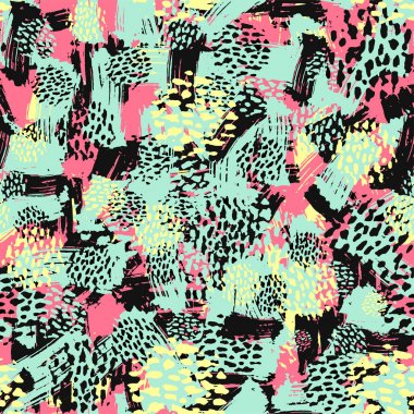 Sorunsuz brushpen Tekstil desen doku. Modaya uygun modern ben