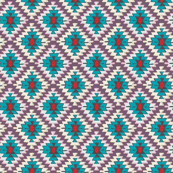 Patrón navajo tribal dibujado a mano sin costuras en estilo doodle . — Archivo Imágenes Vectoriales