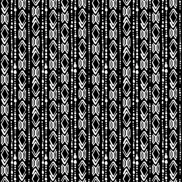 Seamless brushpen doodle pattern grunge texture.Trendy modern in — Stock Vector