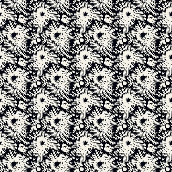 Varrat nélküli brushpen doodle minta grunge textúra. Divatos, modern — Stock Vector