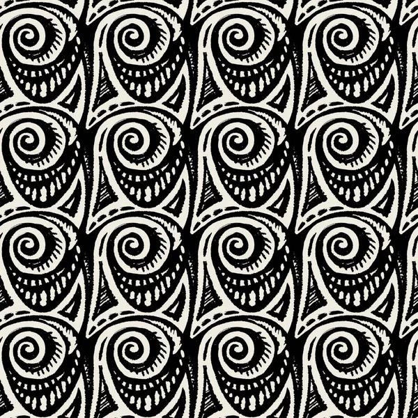 Pinceles sin costura textil doodle patrón grunge textura — Archivo Imágenes Vectoriales