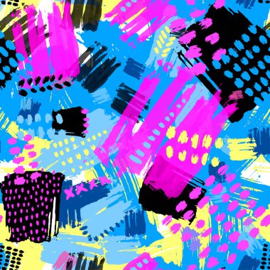 Sorunsuz brushpen Tekstil doodle desen doku