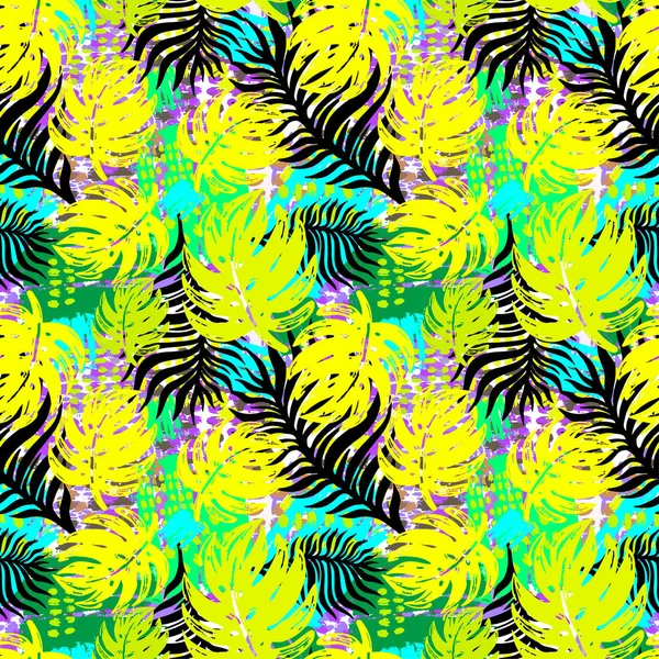Exotic seamless tropical pattern. — Stock Vector