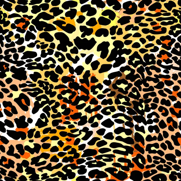 Mode Leopard exotische nahtlose Muster. — Stockvektor