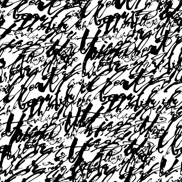 Kalligrafische woorden naadloze patroon — Stockvector