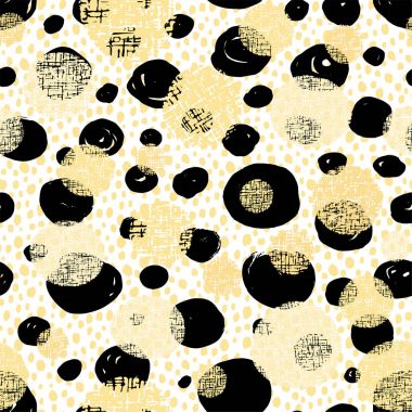  Polka Noktalı desene. Tekstil mürekkep fırça darbeleri doku doodle g