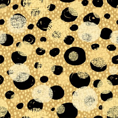  Polka Noktalı desene. Tekstil mürekkep fırça darbeleri doku doodle g