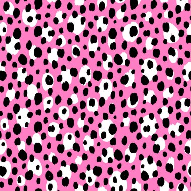  Polka Noktalı desene. Tekstil mürekkep fırça darbeleri doku doodle g