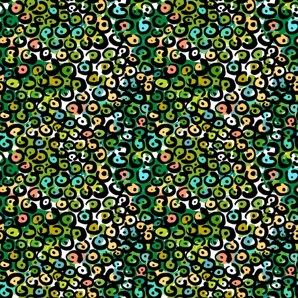 Naadloze textiel doodle patroon grunge textuur — Stockvector