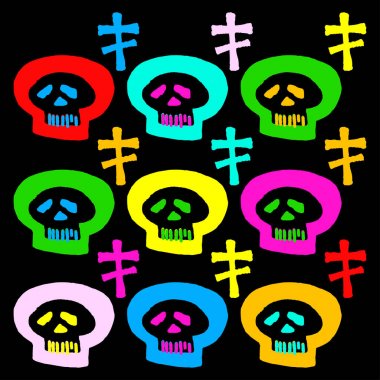 Memphis tarzı el çekilmiş dokulu seamless modeli