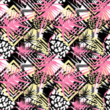 Egzotik Dikişsiz tropikal desen.