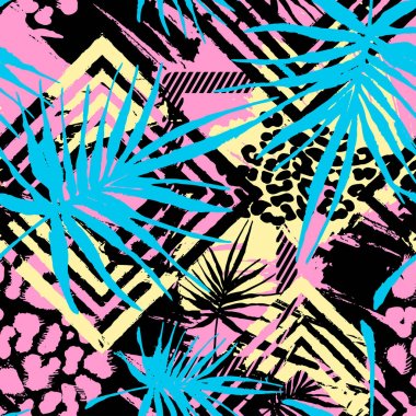 Egzotik Dikişsiz tropikal desen.