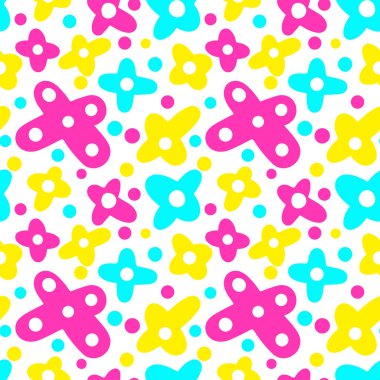 Memphis tarzı el çekilmiş dokulu seamless modeli