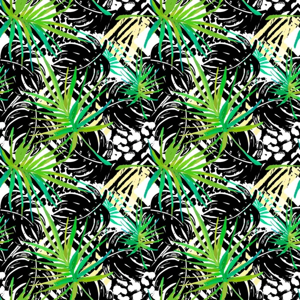 Exotic seamless tropical pattern. — Stock Vector