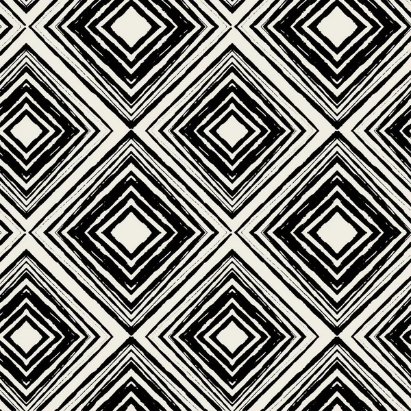Naadloze herhalende textiel inkt lijnen penseelpatroon in doodle g — Stockvector
