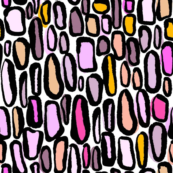 Sömlös akvarell textil doodle mönster grunge konsistens — Stock vektor