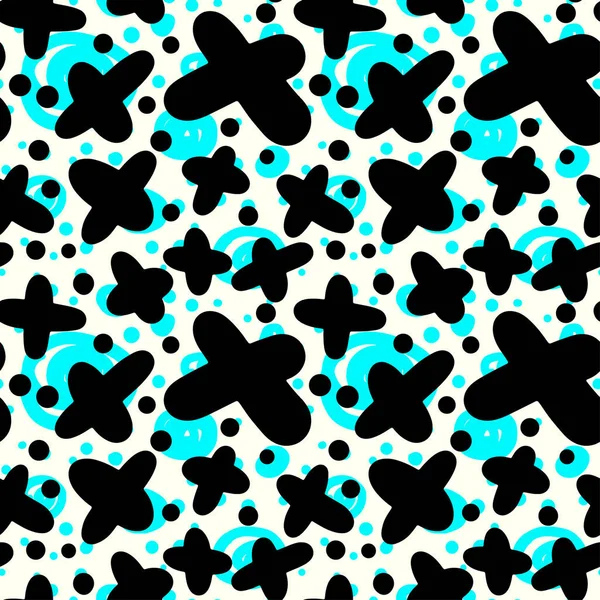 Memphis tarzı el çekilmiş dokulu seamless modeli