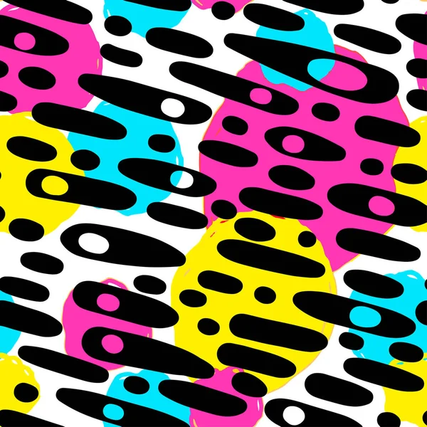 Memphis tarzı el çekilmiş dokulu seamless modeli