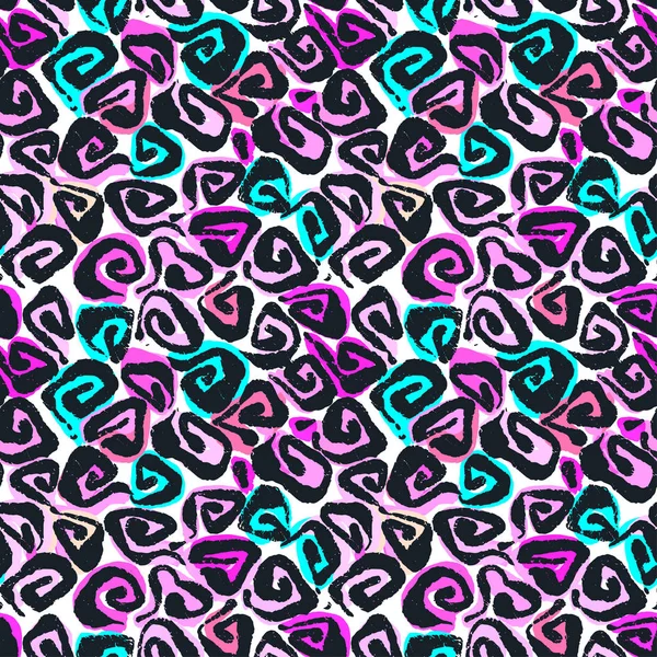 Bezproblémová brushpen textilní doodle vzor grunge textura — Stockový vektor