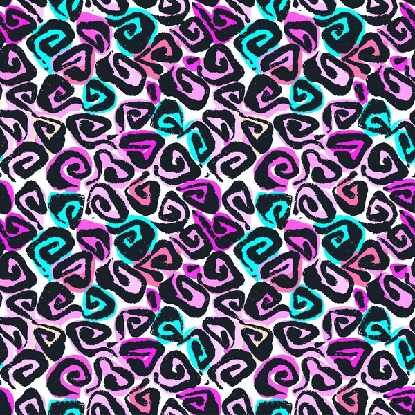 Pinceles sin costura textil doodle patrón grunge textura — Vector de stock