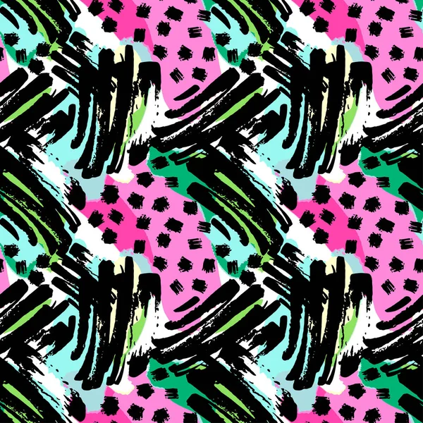 Brushpen άνευ ραφής κλωστοϋφαντουργικών doodle μοτίβο grunge υφή — Διανυσματικό Αρχείο