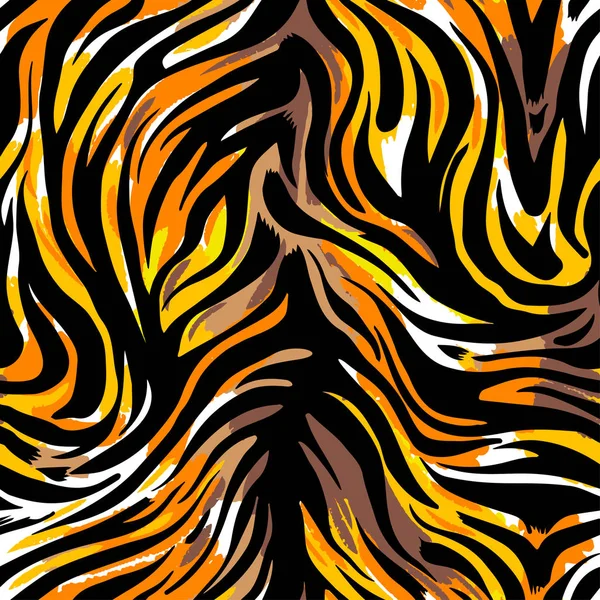 Bezproblémové abstraktní divoké exotické zvíře tisk. Leopard, zebra, gepard — Stockový vektor
