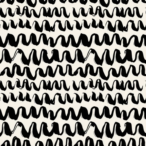 Seamless brushpen textile doodle pattern grunge texture — Stock Vector