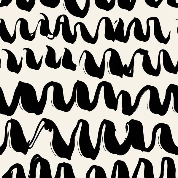 Pinceles sin costura textil doodle patrón grunge textura — Archivo Imágenes Vectoriales
