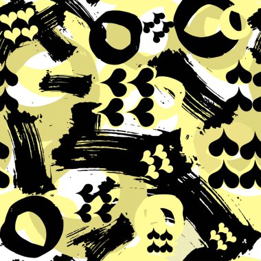 Sorunsuz brushpen Tekstil doodle desen doku